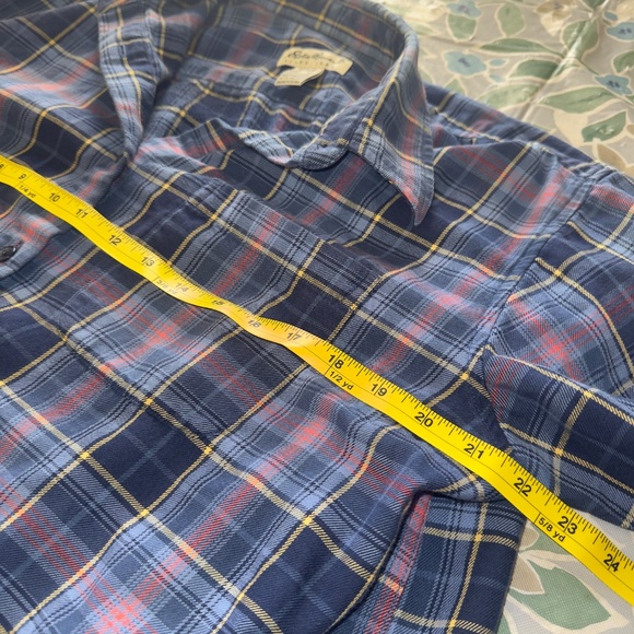 Eddie Bauer Women's Forest Flannel - Boyfriend Fit, Cotton, Blue & Pink, Sz L - Picture 6 of 8